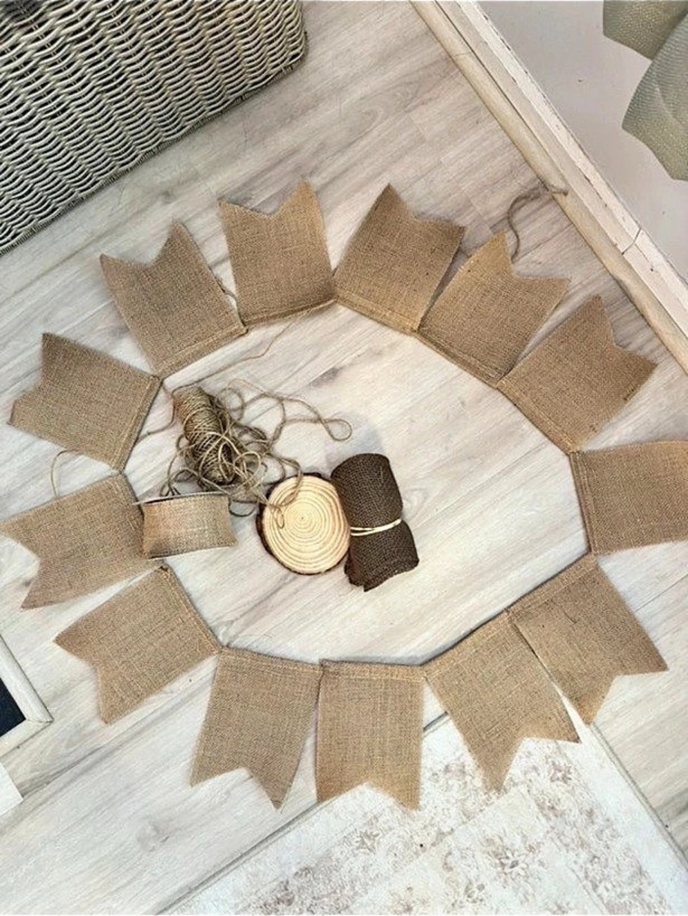 Burlap Ribbon Banner Twine Craft Supply Lot Rustic Farmhouse DIY